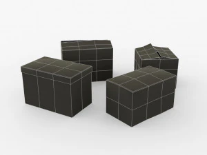 carboard boxes 3D Model