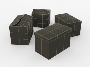 carboard boxes 3D Model