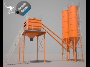 cement silo 3D Model