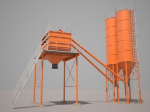 cement silo 3D Model