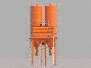 cement silo 3D Model