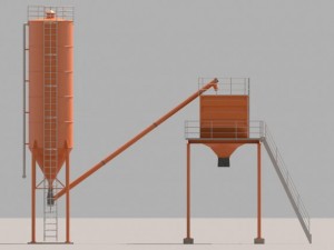 cement silo 3D Model