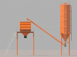 цементный силос 3D Модель