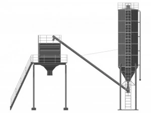 цементный силос 3D Модель