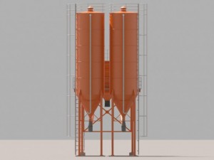 cement silo 3D Model