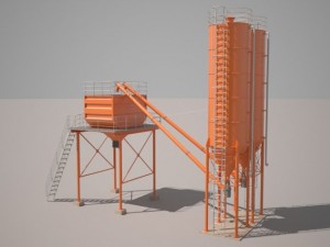 cement silo 3D Model