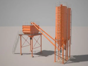 цементный силос 3D Модель