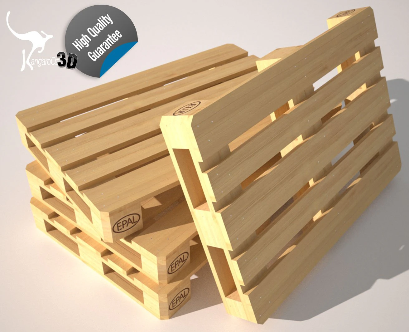 wood palette europe epal 3D Model .c4d .max .obj .3ds .fbx .stl .blend 