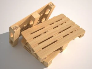 wood palette europe epal 3D Model