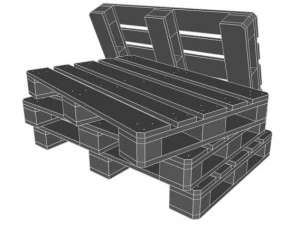 wood palette europe epal 3D Model