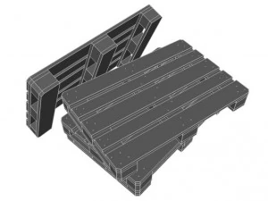 wood palette europe epal 3D Model