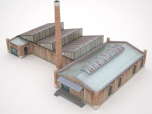 antiga f&aacute;brica Modelo 3D