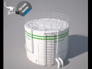 tanque de bioetanol Modelo 3D