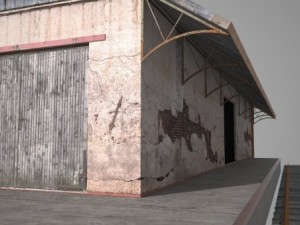 freight train station 3D Model
