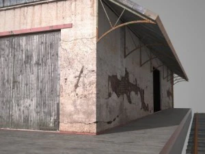 freight train station 3D Model
