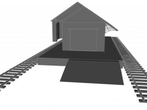 freight train station 3D Model