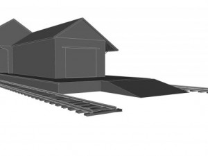 freight train station 3D Model