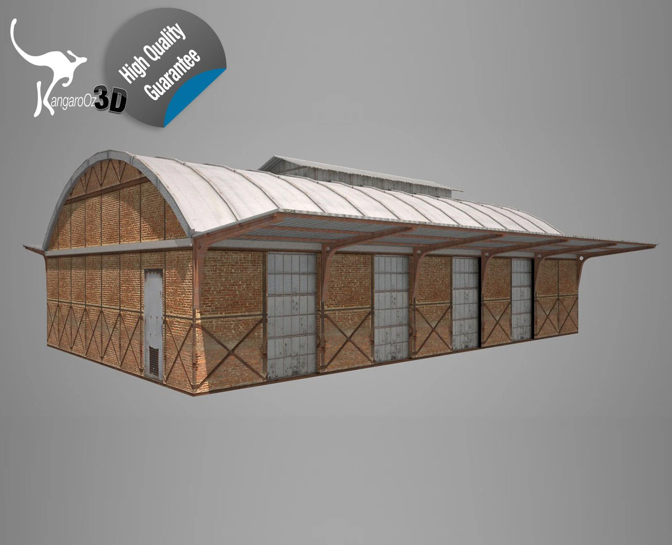 industrial railway buildings 3D Model .c4d .max .obj .3ds .fbx .stl .blend