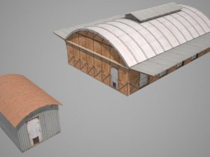 industrial railway buildings 3D Model