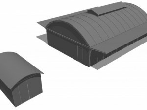 industrial railway buildings 3D Model