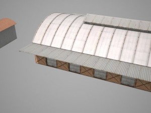 industrial railway buildings 3D Model