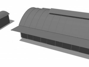 industrial railway buildings 3D Model