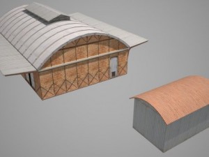 industrial railway buildings 3D Model