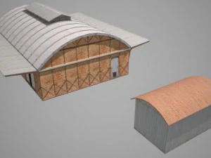 industrial railway buildings 3D Model