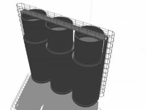 industrial water towers 3D Model