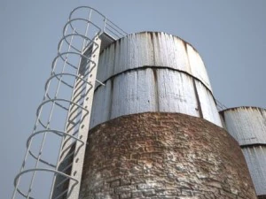 industrial water towers 3D Model