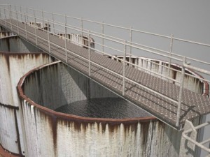 industrial water towers 3D Модель
