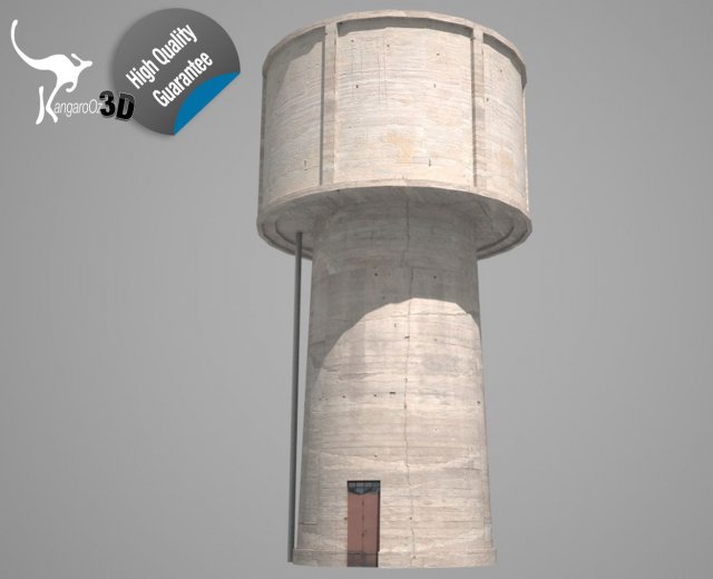 water tower 3D Модель .c4d .max .obj .3ds .fbx .stl .blend 