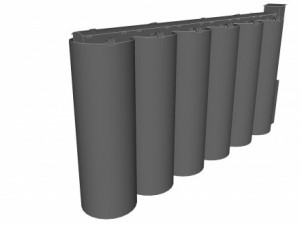 grain silos  01 Model 3D