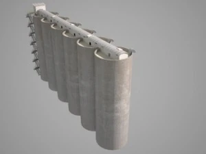 grain silos  01 3D Model