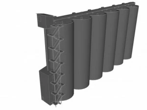 grain silos  01 3D Model
