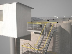 grain silos  01 Model 3D