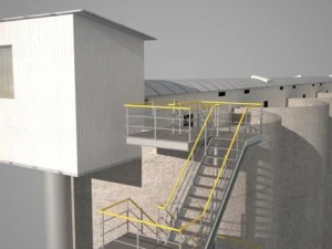 grain silos  01 3D Model