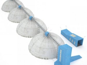 grain silos 3D मॉडल