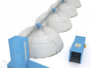 grain silos 3D मॉडल