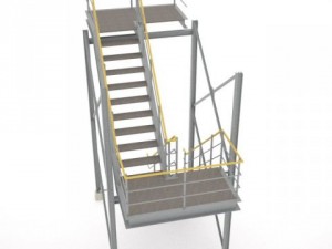 industrial stairs 01 3D Model