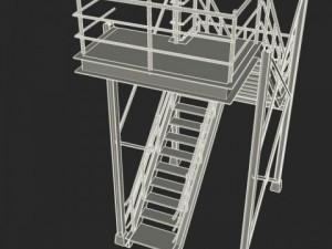 industrial stairs 01 3D Model