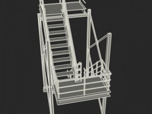 industrial stairs 01 3D Model