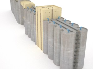 grain silos 03 3D Model