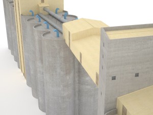 grain silos 03 3D Model