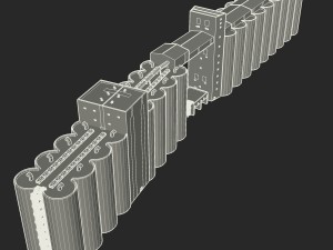 grain silos 03 3D Model
