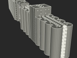 grain silos 03 3D Model
