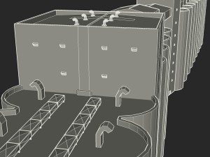 grain silos 03 3D Model
