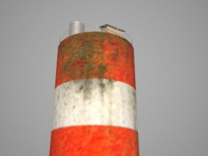 industrial chimney  01 3D Model