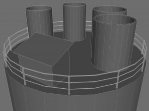 industrial chimney  01 3D Model