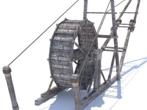 old wooden crane 3D Model